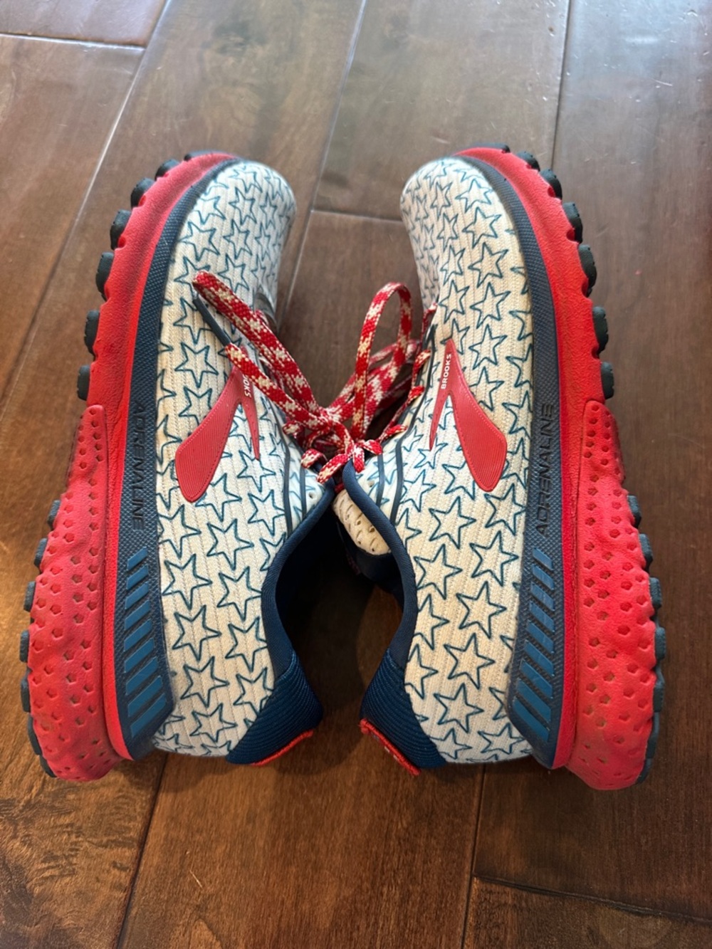 Brooks Adrenaline 20 Women’s Running Shoe Star-Pattern in Blue and Red - Picture 6 of 7